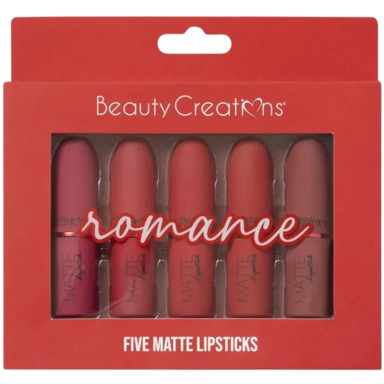 Colección Five Romance Beauty Creations labiales mate