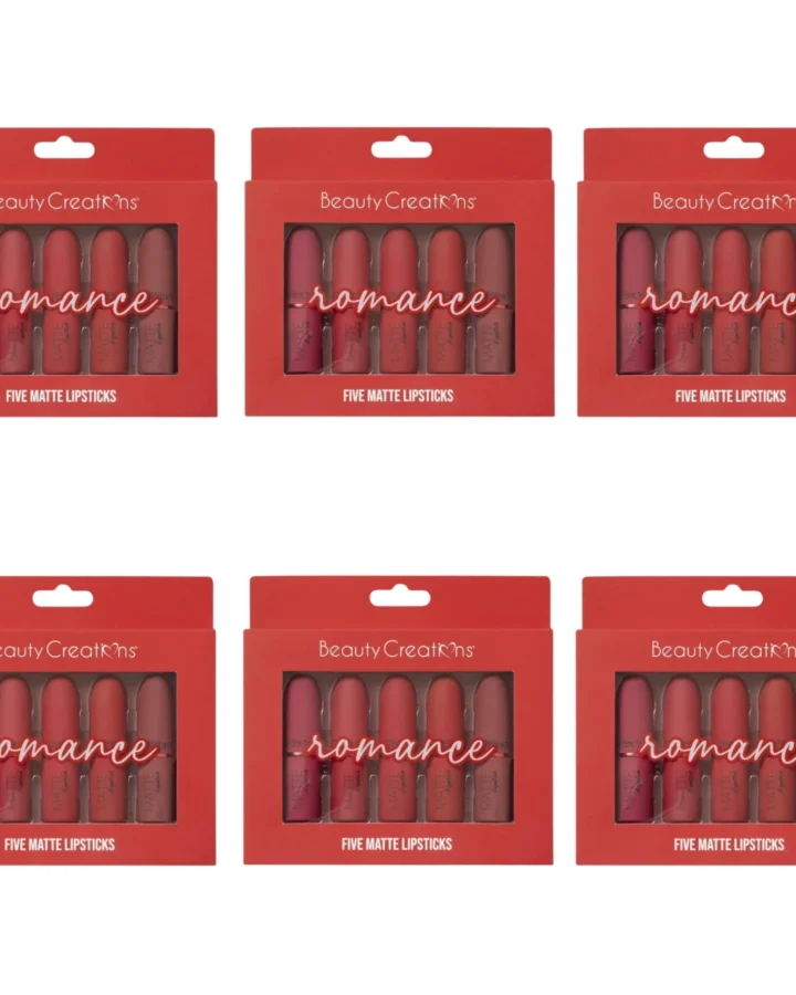 Set de lápiz labial mate Five Romance Beauty Creations