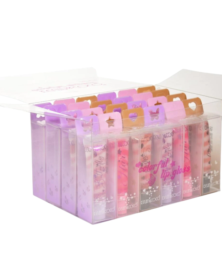 Display mayorista de Brillo Labial Colorful Kevin & Coco